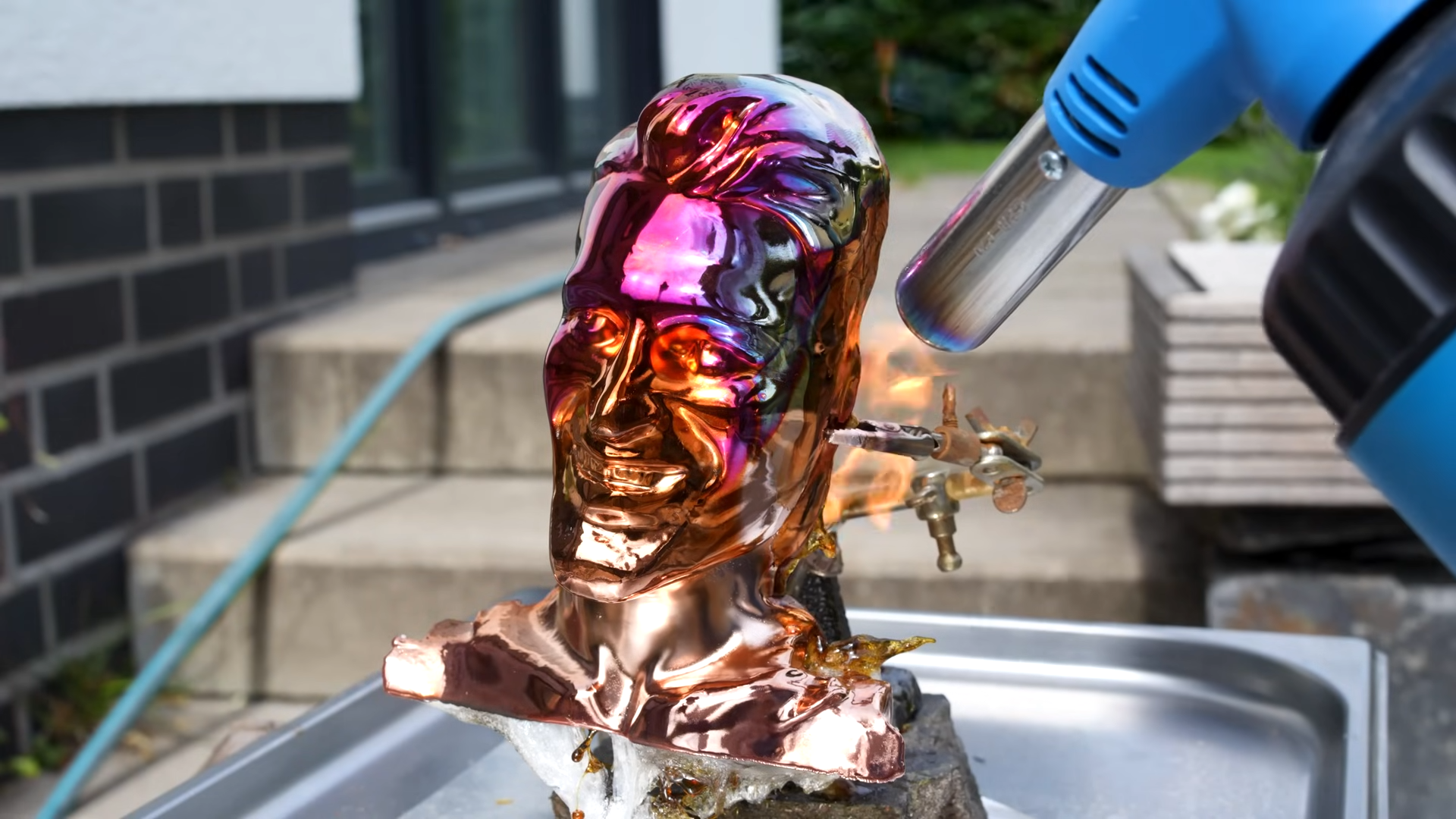 Blowtorching Electroplated 3D Prints For Good Reason