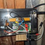 A photo of the circuitry in its case