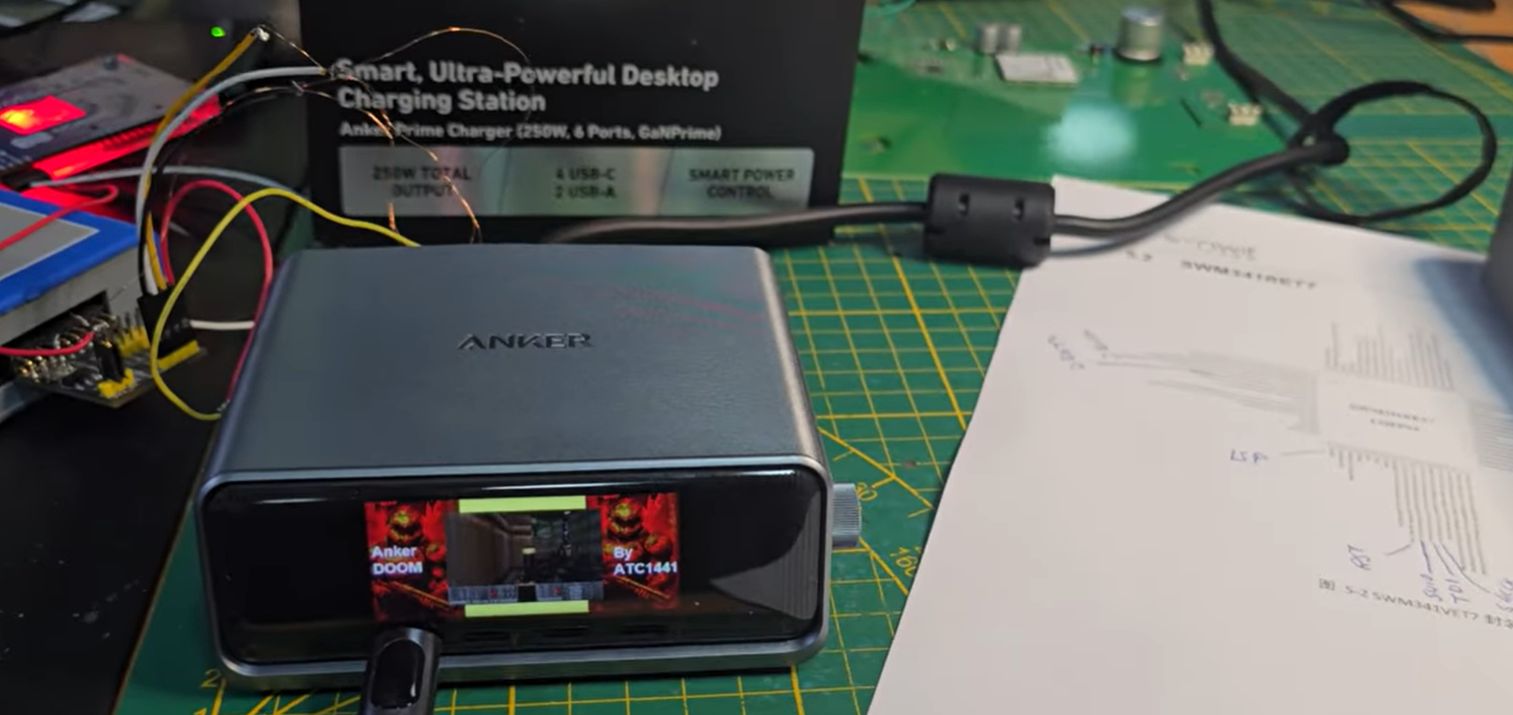 Playing DOOM On The Anker Prime Charging Station