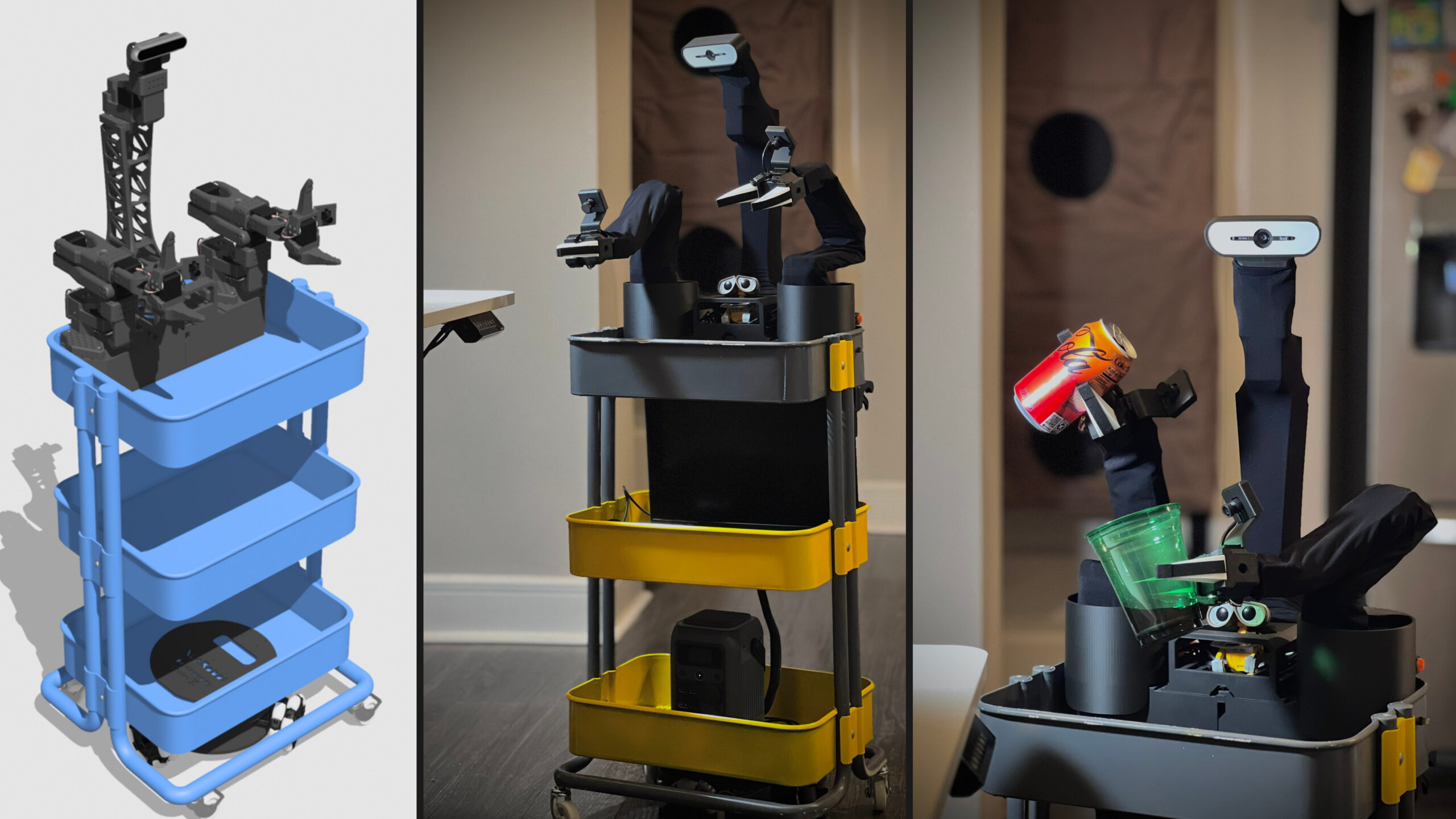 Dual-Arm Mobile Bot Built On IKEA Cart Costs Hundreds, Not Thousands