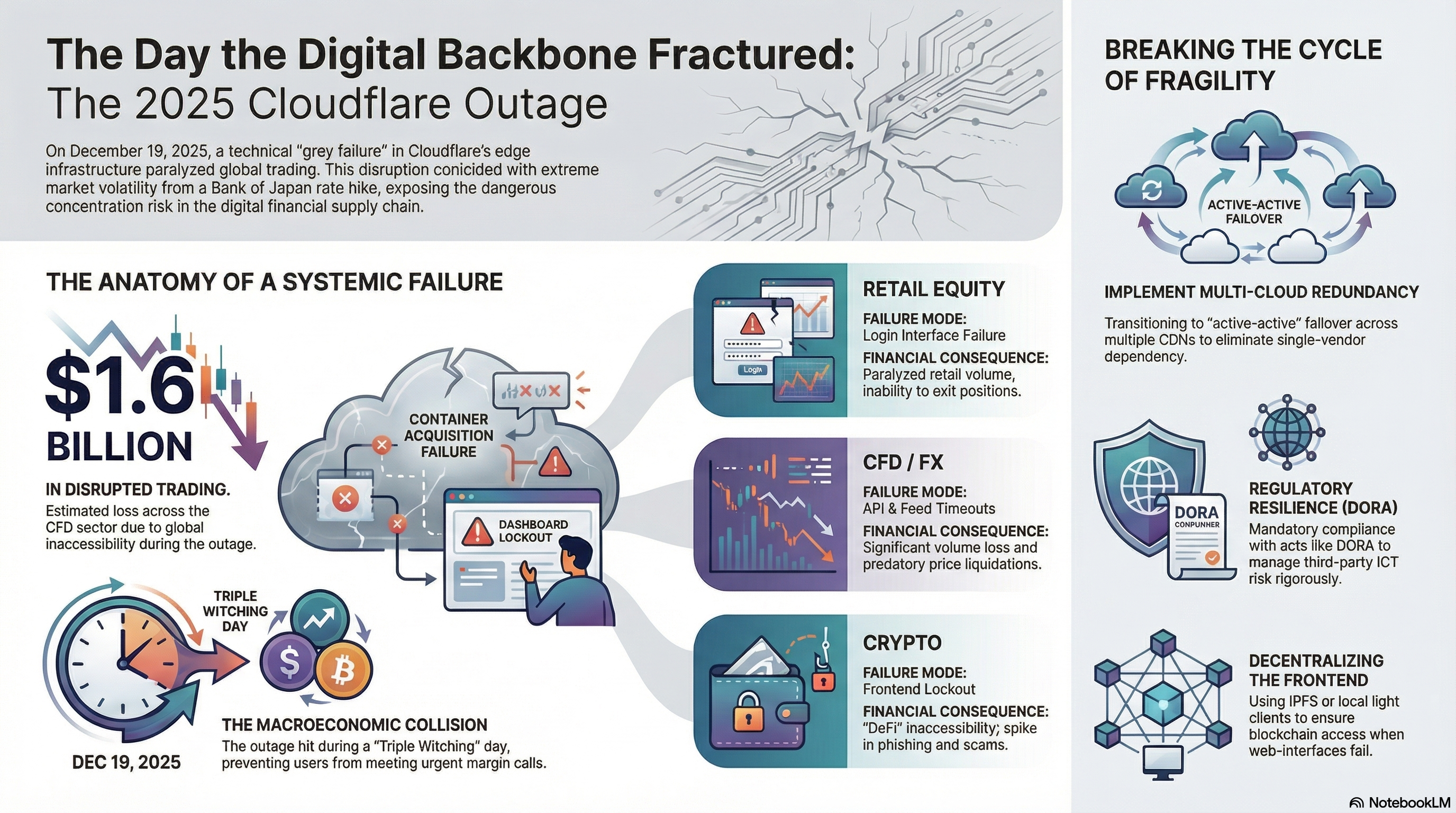 Cloudflare outage and how it exposed systemic fragility in global financial markets, trading platforms, and crypto infrastructure