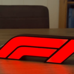 A dynamic light box for F1 events, built like the F1 logo.