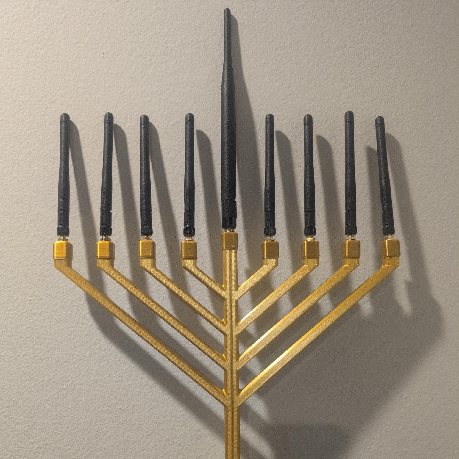 WiFi Menorah For Eight Nights Of Bandwidth