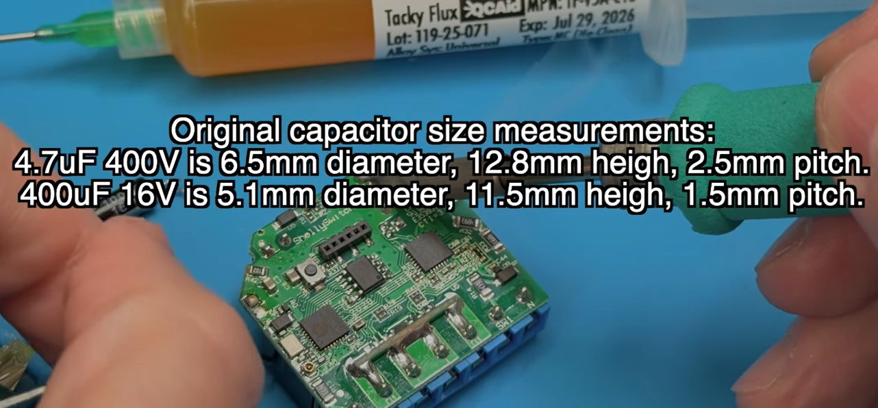 The Shelly 2.5 Smart Relay Design Flaw Killing Capacitors